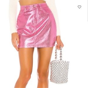 Superdown metallic pink skirt